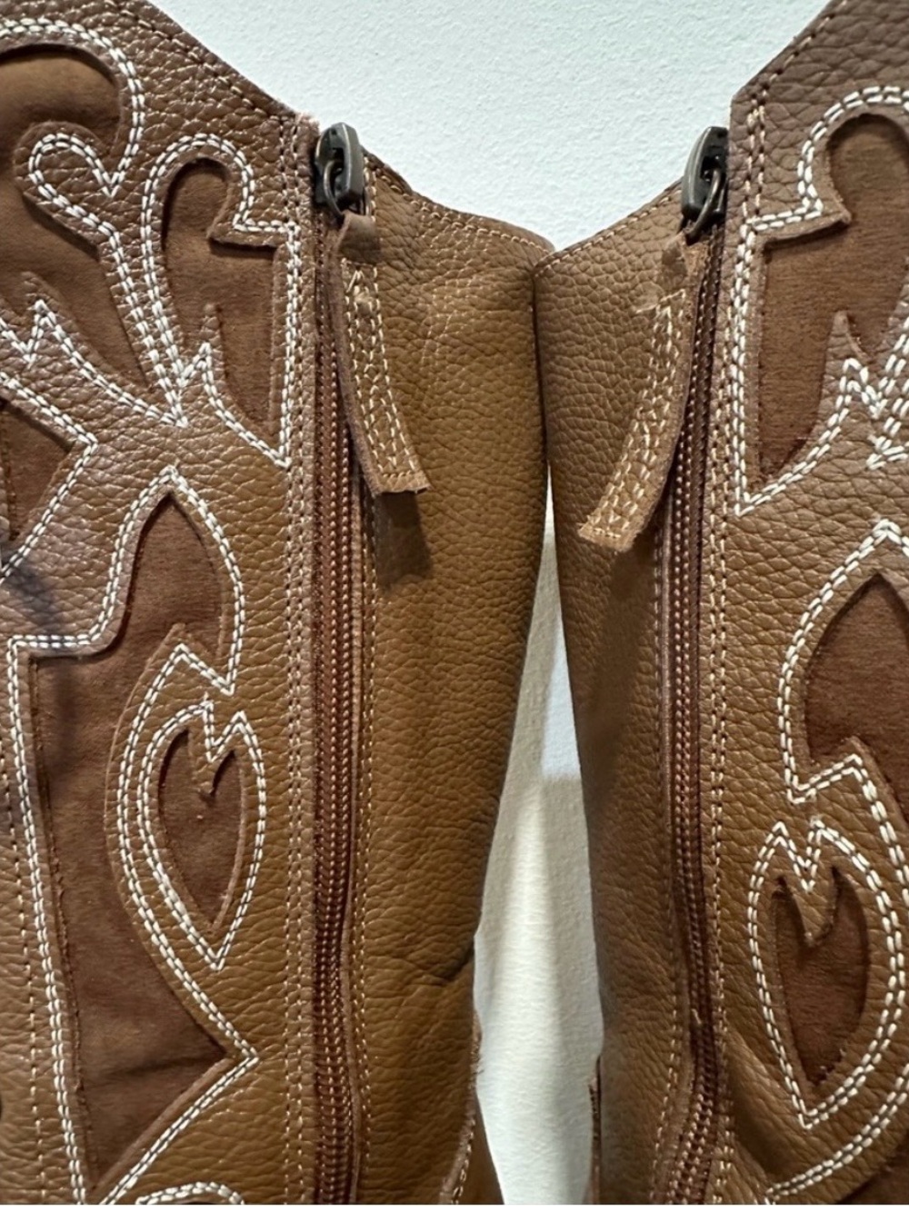 Dingo Women’s Tan Brown San Miguel Leather Cowboy Boots NWT Size 7.5 - Picture 6 of 11